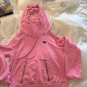 Aviator Nation Pink Fleece-Lined Hoodie